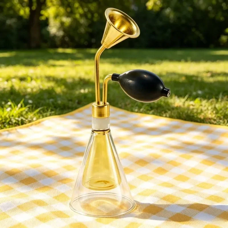 Glass Scent Testing Vessel Coffee Bean Aroma Selection Holder Wall Hanging Essential Oil Fragrance Sampling Tool