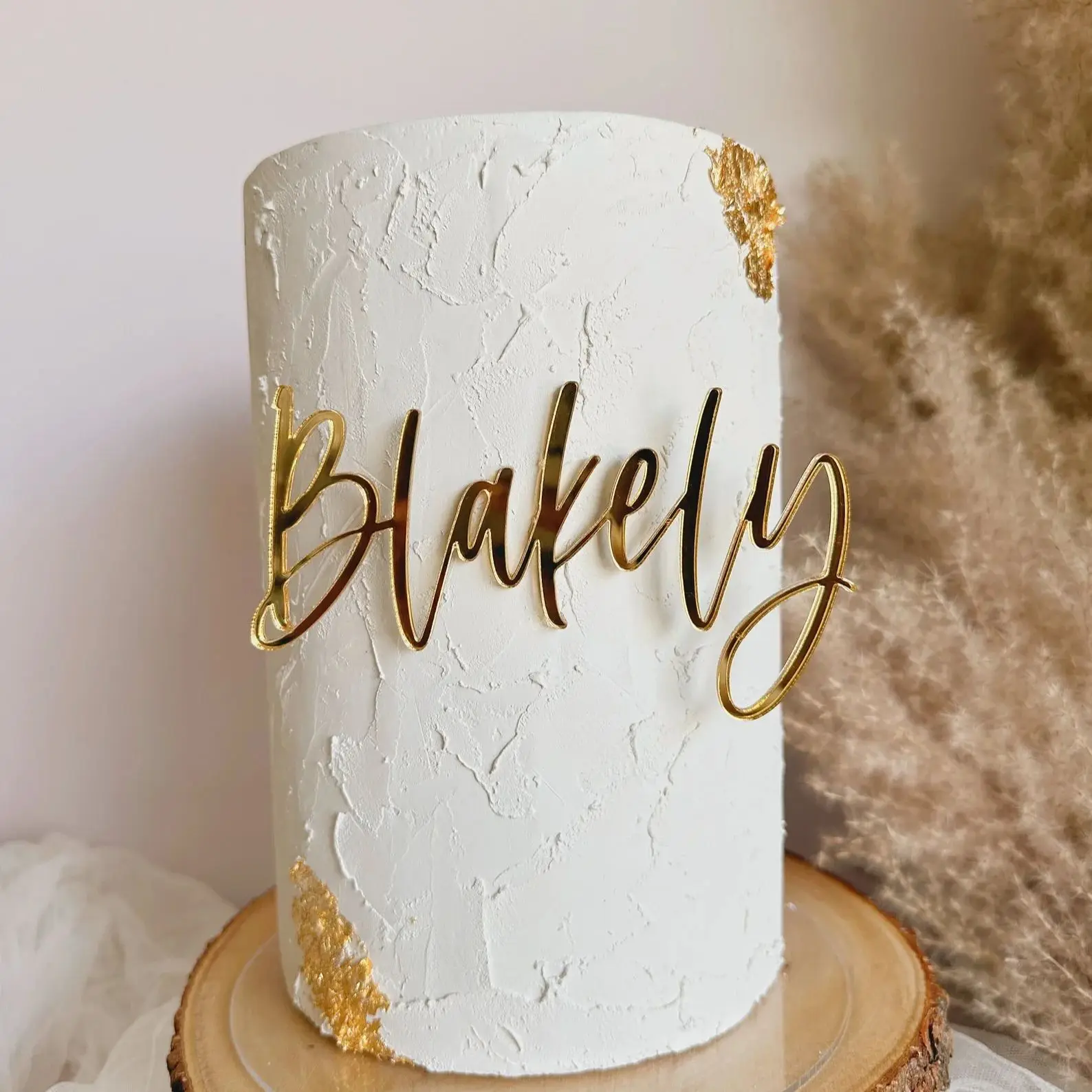 Script Name Acrylic Cake Charm | Custom Name Charm Custom Cake Topper, Wedding Place Cards, Personalized Birthday Cake Topper