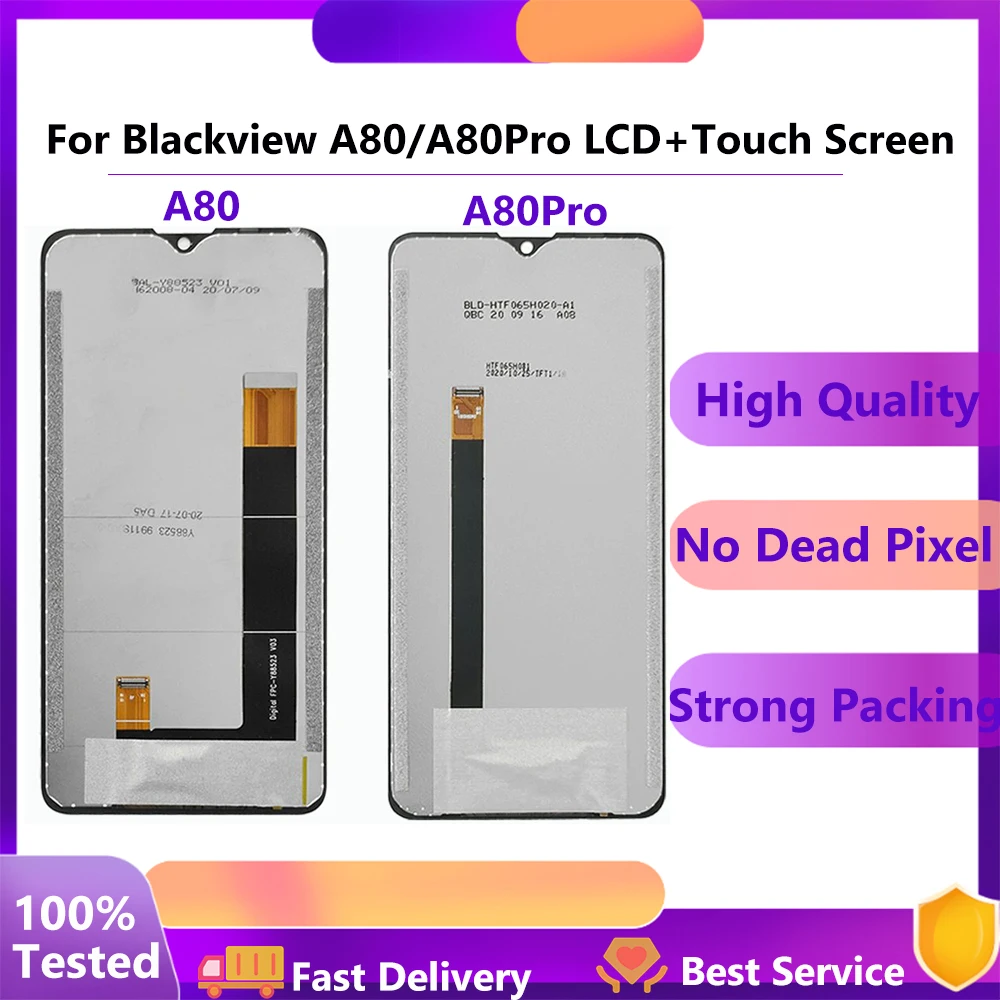 

New For Blackview A80 Display LCD + Touch Screen Assembly Front Full Display Replacement High Quality For Blackview A 80 PRO LCD