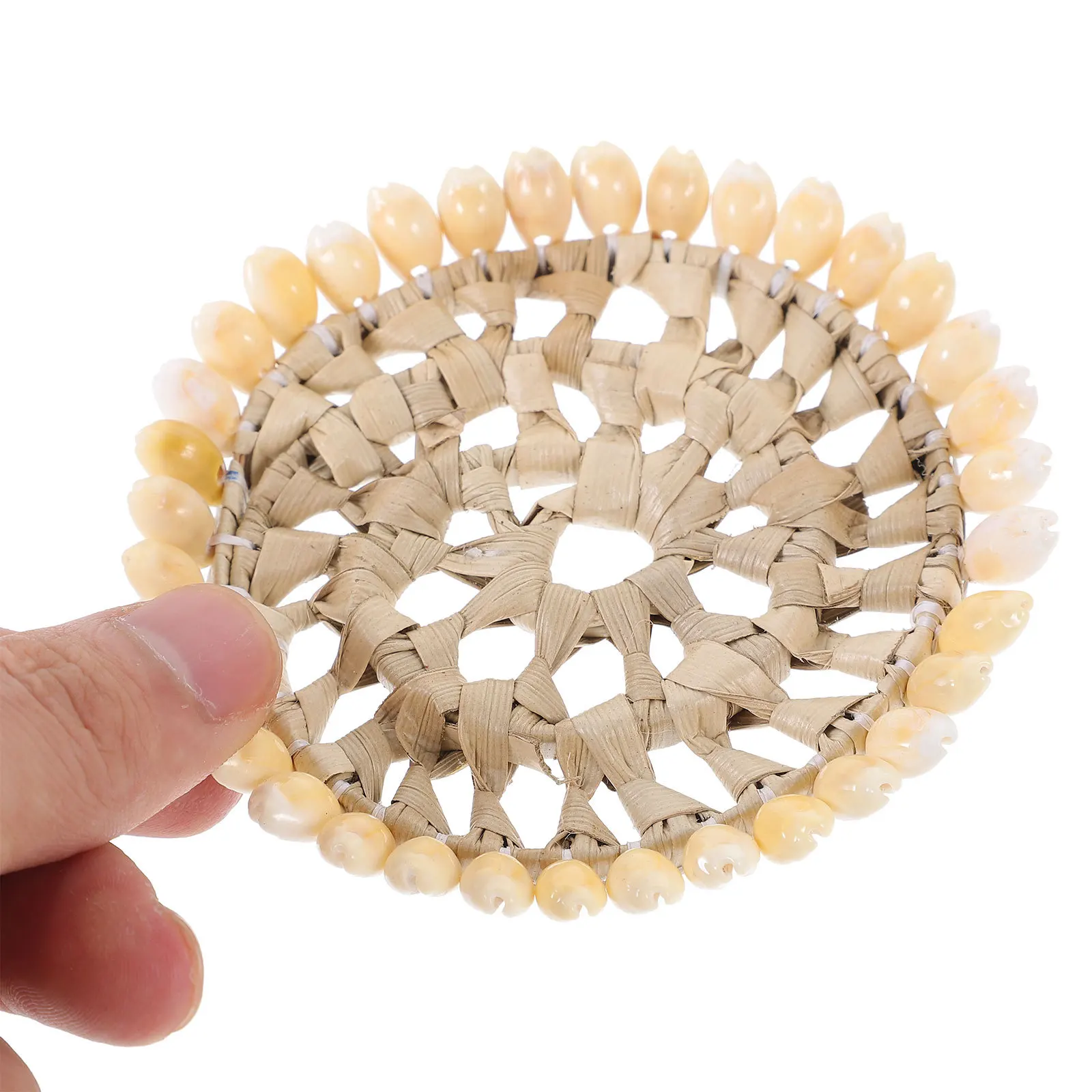 

4Pcs Natural Shells Ocean Themed Coasters Lightweight Cup Pads Heat Insulation Coaster Set for Home Tea Coffee