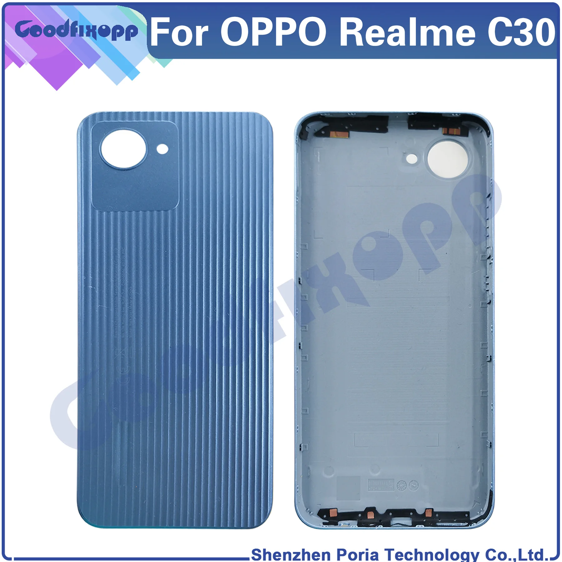 

6.5" Inch For Realme C30 RMX3581 RMX3623 Battery Back Cover Door Housing Rear Case Lid Repair Parts Replacement