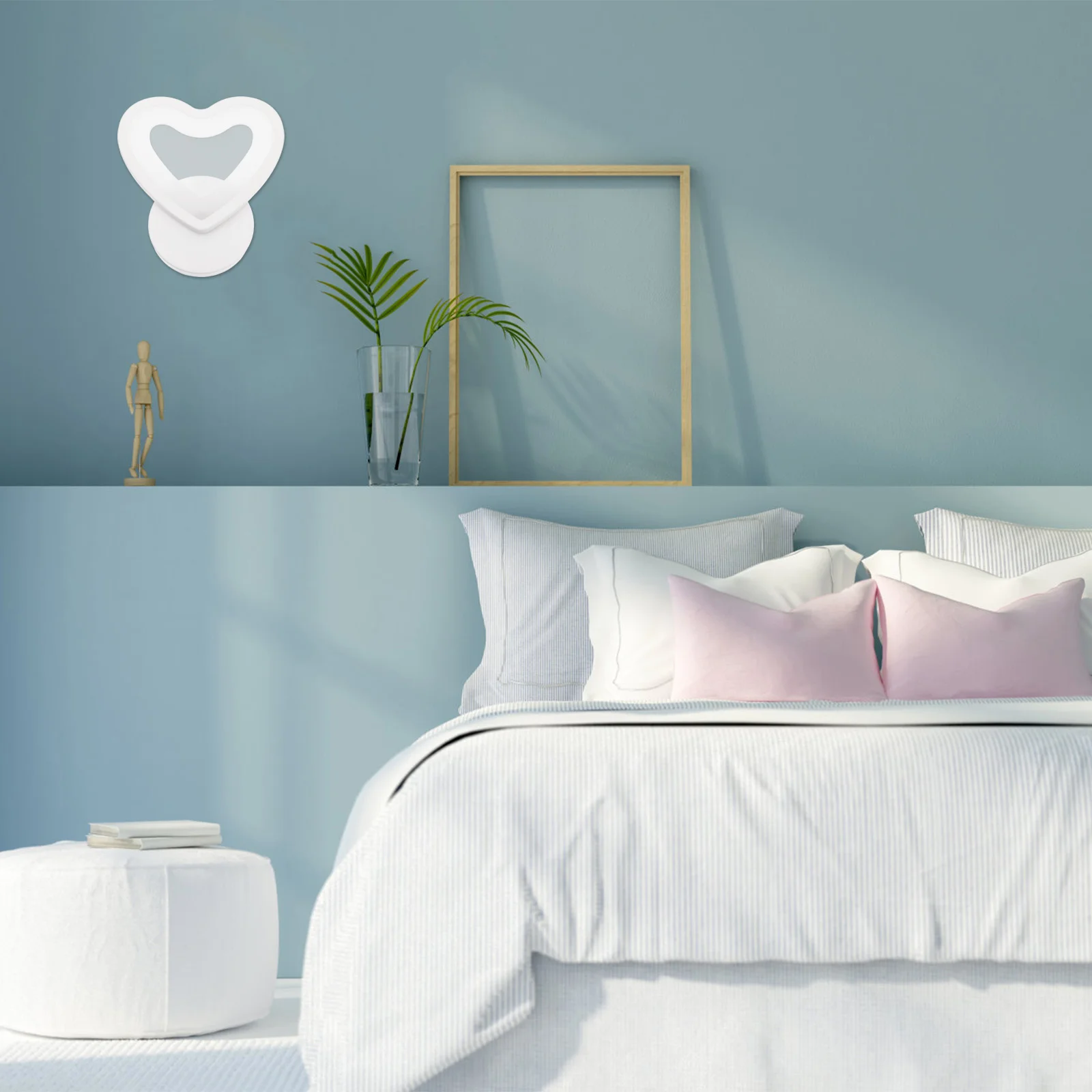 

Nordic Style Heart Shaped Wall Light Elegant Modern Wall Lamp for Bedroom Living Room Corridor Atmosphere Background Light