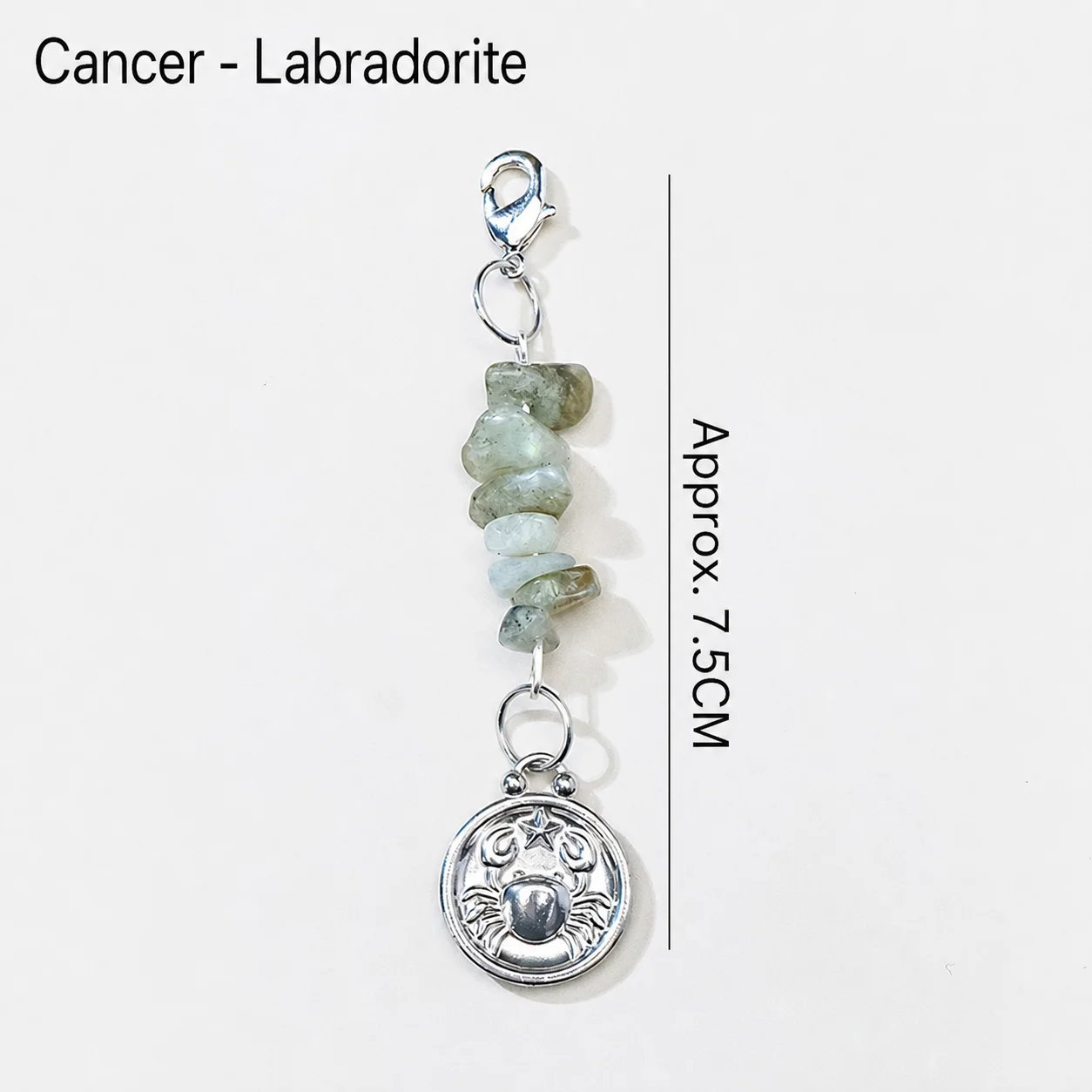 Astrology Charm Textured Personalized Jewelry Accessory Crystal Bag Charm Astrology Inspired Handmade Key Charm For Holiday Gift