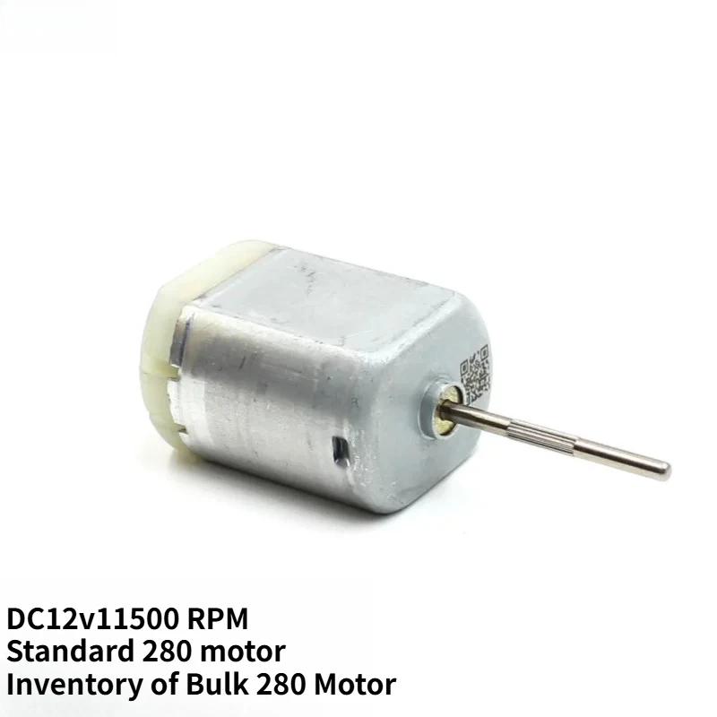 Stock Bulk Standard 280 Motor DC12v11500 Long Shaft Knurling Shaft Insert Pin Automobile Central Control Motor