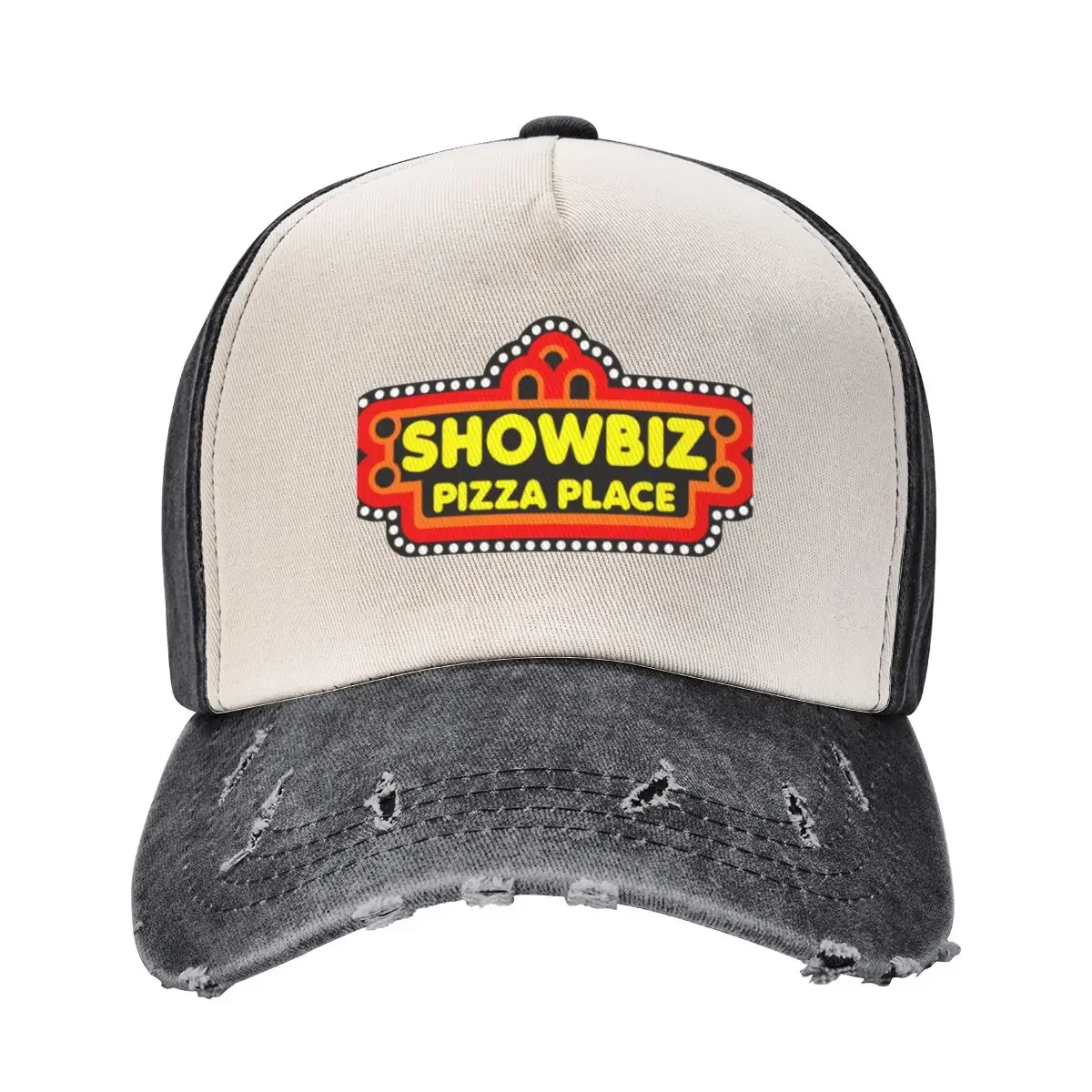 Showbiz Pizza Baseball Cap Military Cap Man Rave Luxury Woman Men's