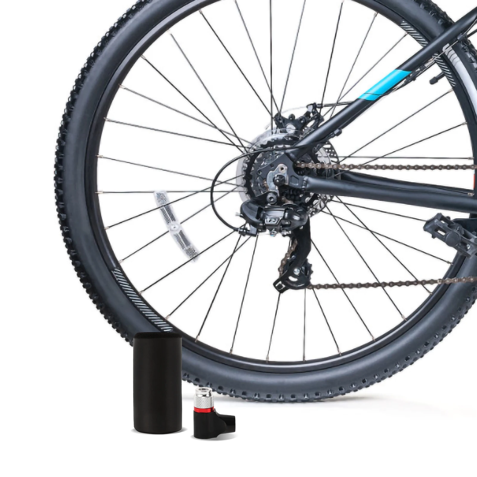 

High-Pressure Bike Tire Inflator Metal Pump Head Compact Portable Bicycle Tool For Mountain Road Bikes Lightweight Durable