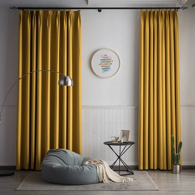 Luxury Blackout Curtains for Living Room and Bedroom, Elegant Thicken Curtain, Solid Drapes, Customized Blinds, Window Decor