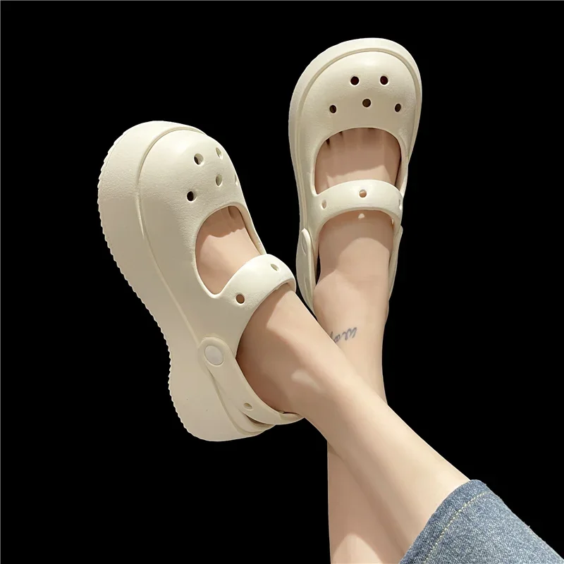 Eva Dikke Bodem Gat Schoenen Zomer Strand Sandalen Slippers Mode Dikke Vrouwen Slippers Anti Slip Outdoor Strand Zomer Slippers