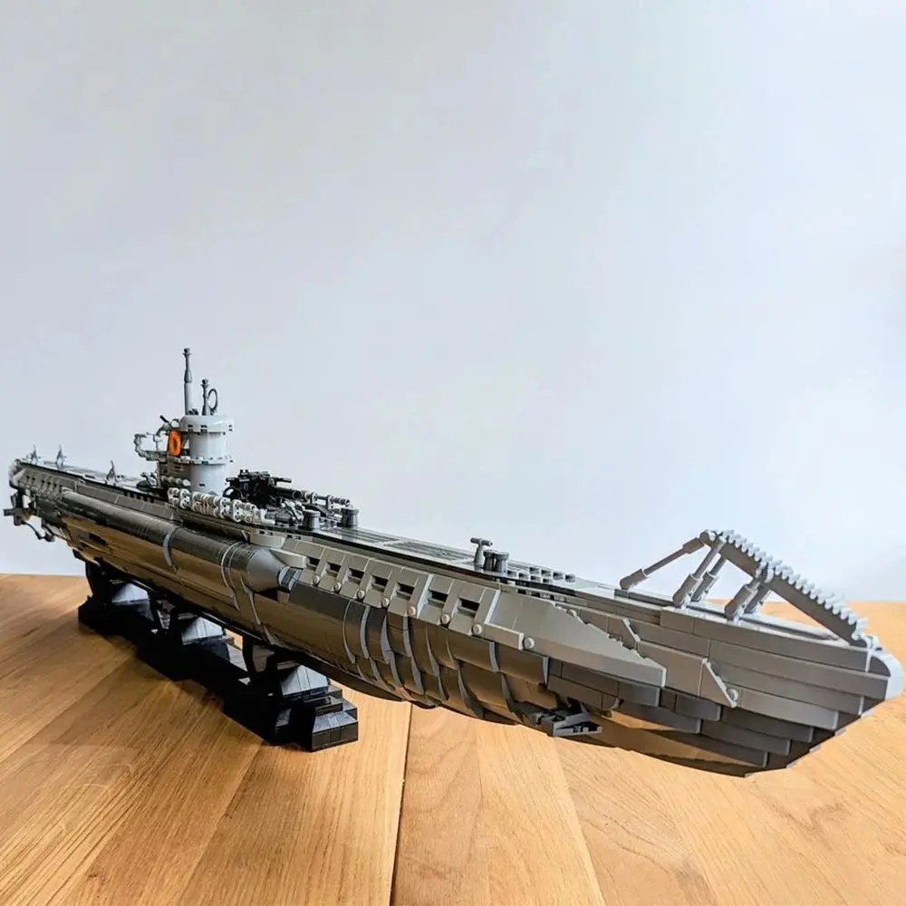 Gobricks MOC VIIC U-Boat Type Bricks Military VIIC U-Boat Type Battleship Building Blocks Model Assembly Toys Adult DIY Gifts