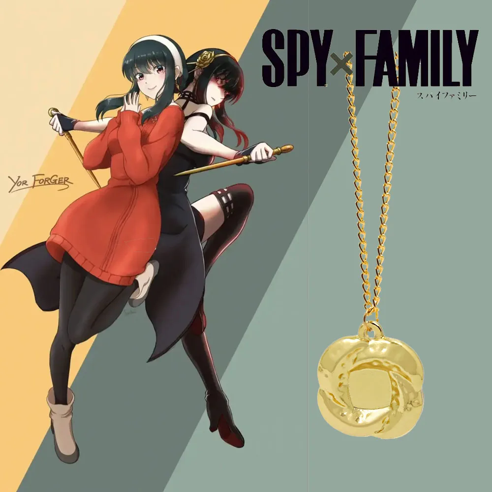 Anime SPY x Family Necklace Cosplay Princess Yor Forger Pendant Cartoon Figure Chains Necklaces for Women Jewelry Fans Gift