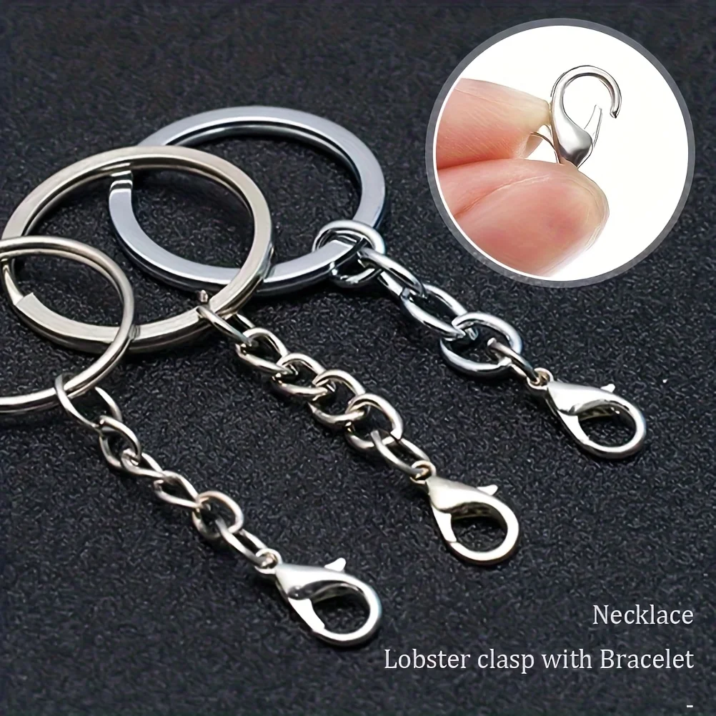 360PCS Premium Visual Appeal Jewelry Making Components Set Key Ring Pendant Beading Supplies Chain Ornaments Elegant Assorted