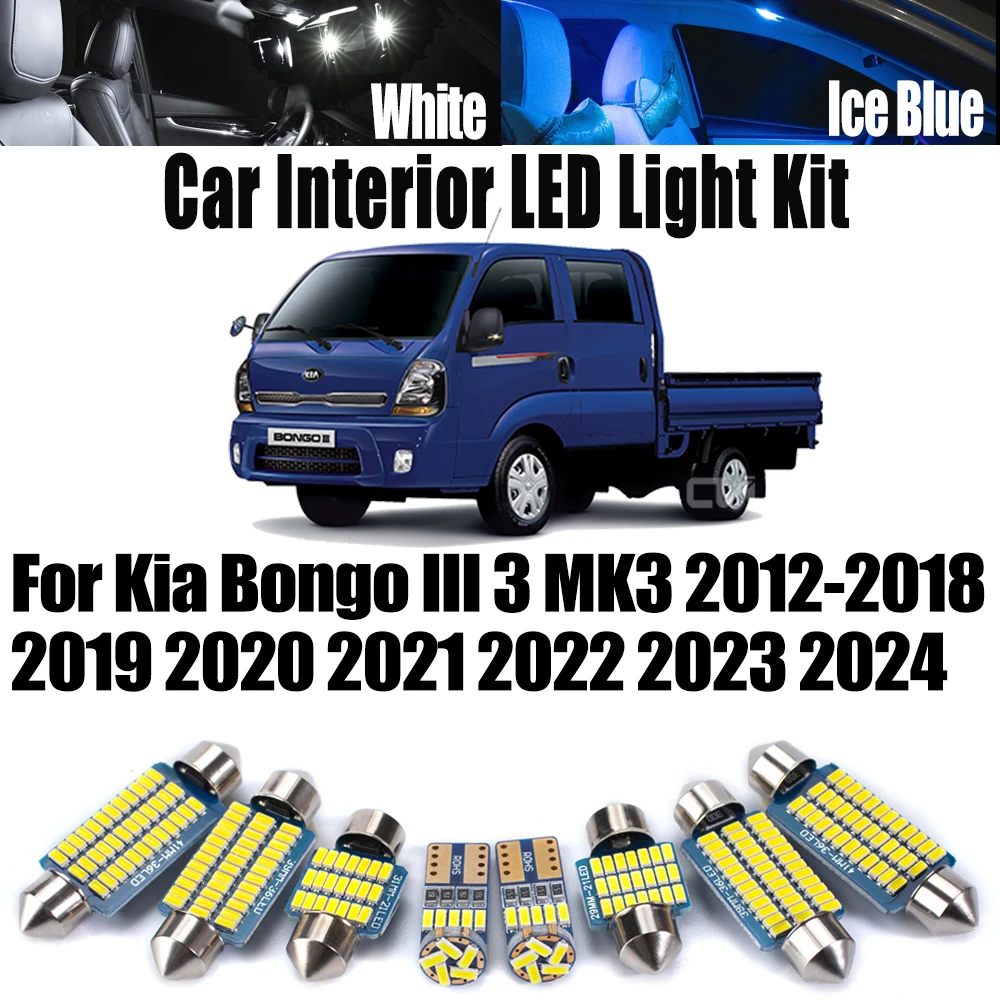 

8Pcs LED Interior Map Dome Reading Light Kit For Kia Bongo III 3 MK3 2012-2020 2021 2022 2023 2024 Canbus Car License Plate Bulb