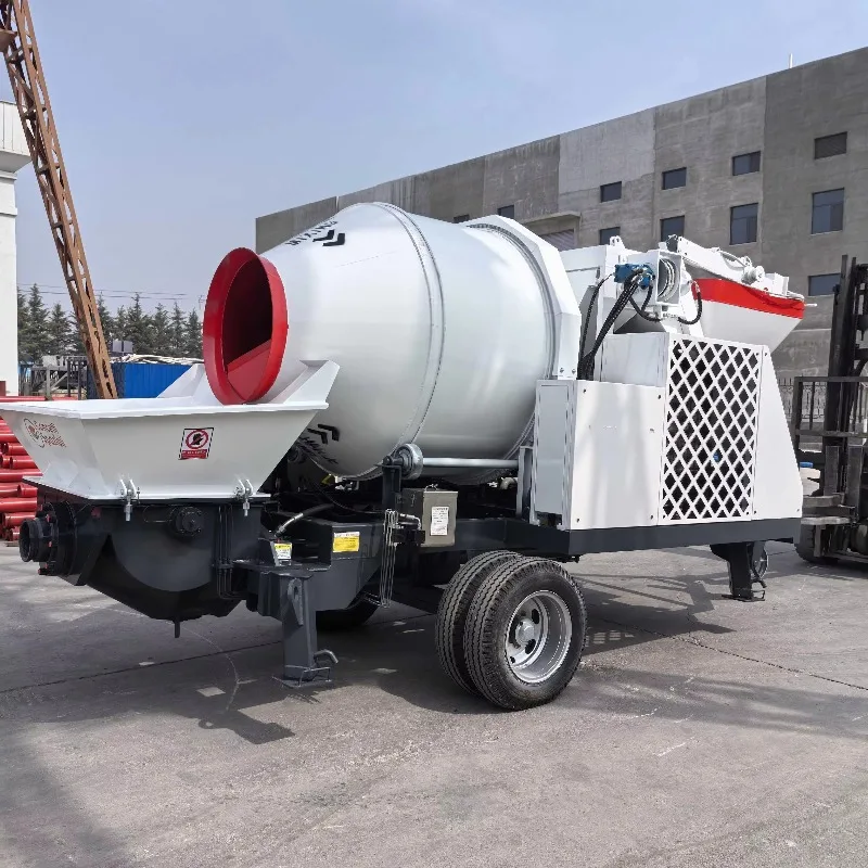 Construction building Machinery Diesel Electric Concrete Mixer Pump Integrated Mixing Pumping and Conveying Equipment