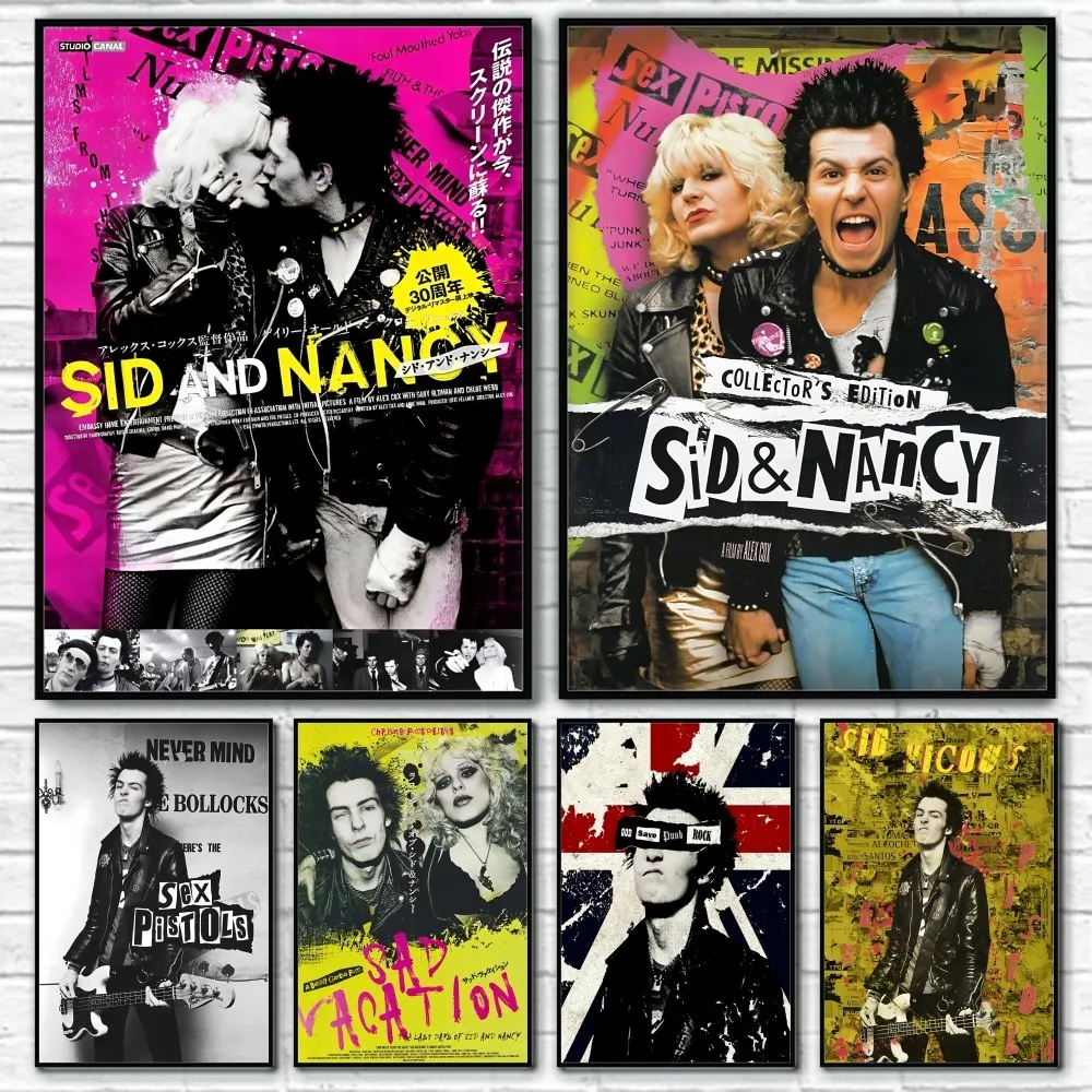 

S-sid V-Vicious Band Poster Sticky Wall Art Printing Waterproof Home Living Bed Room Bar Hallway Aesthetic Decor