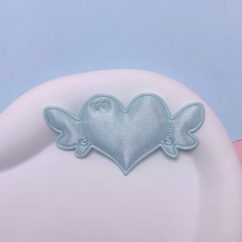 50 Stück 7*3,8CM Doppelseitige Herz-Engelsflügel-Applikationen für DIY Haarspangen-Zubehör, Kleidung, Kopfbedeckungen, Taschendekoration, Aufnäher – Detail 9