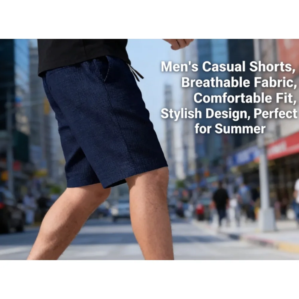 

European & American Summer White Men's Casual Sports Pants Wearable Fifth Pants Corn Corduroy Shorts
