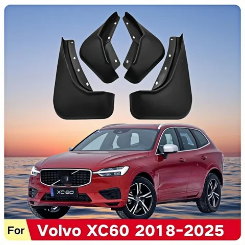 Брызговики для Volvo XC60 2018-2025 2020 2021 2022 2023 2024, брызговики на крыло, передние и задние брызговики, автомобильные аксессуары