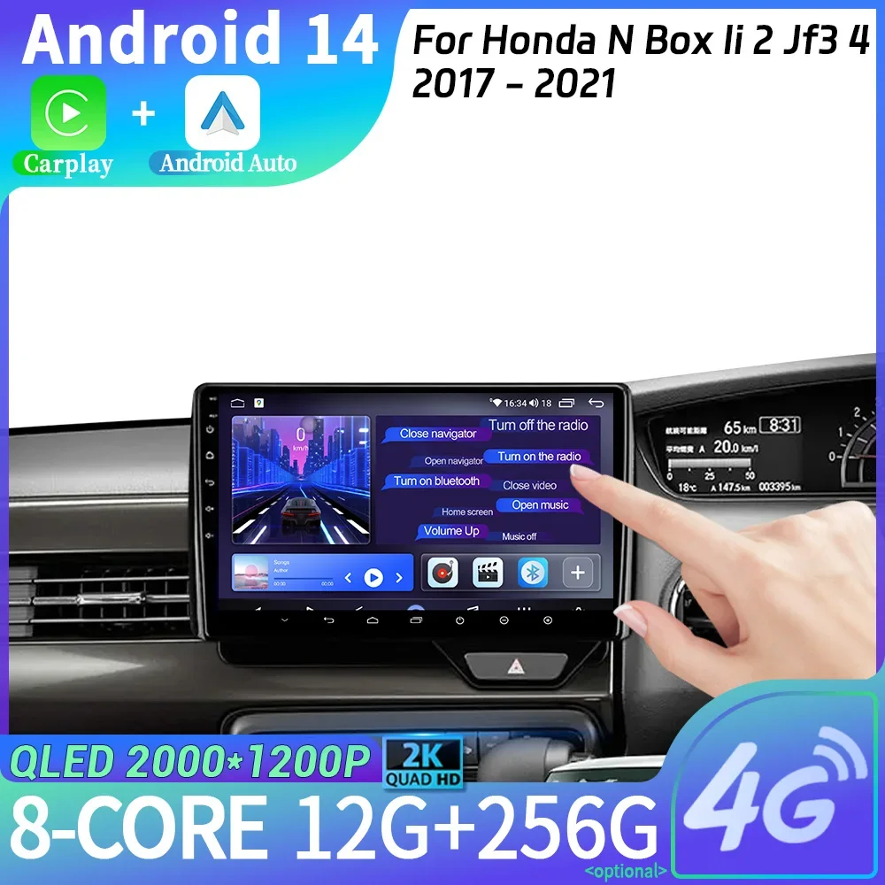 

Android Car Radio For Honda N Box Ii 2 Jf3 4 2017-2021 Multimedia GPS Bluetooth Wireless Carplay Navigation Touch Screen Stereo