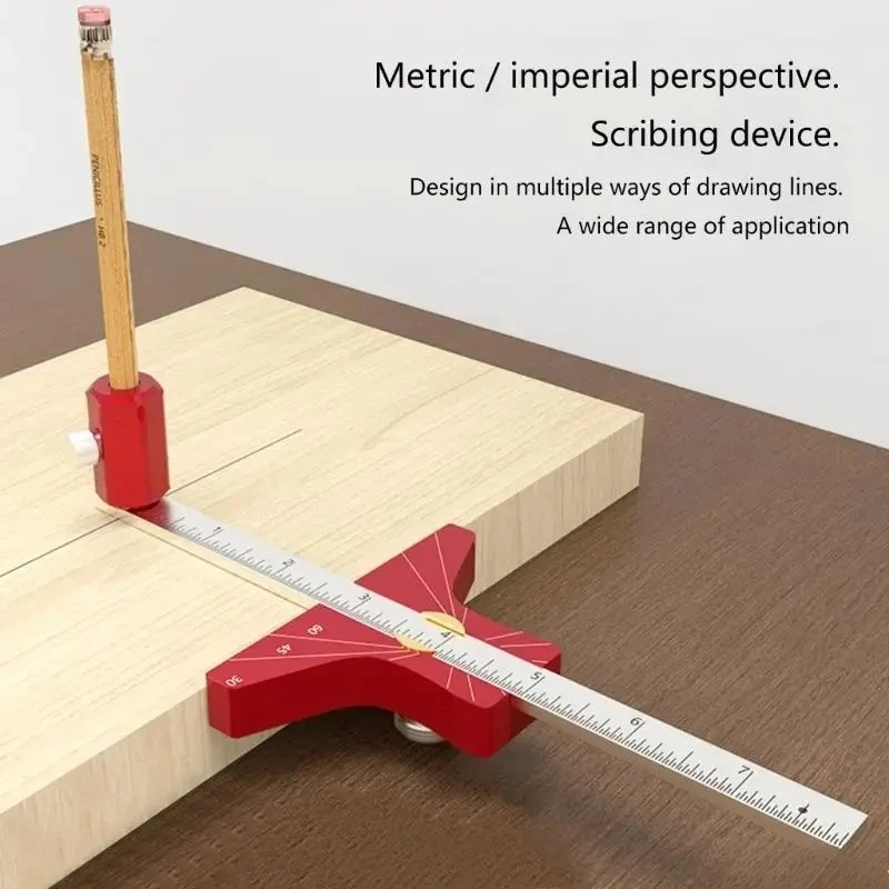 

Metric/British Angle Marking Device Multi Angle Adjustment Marking Device Woodworking Marking Ruler