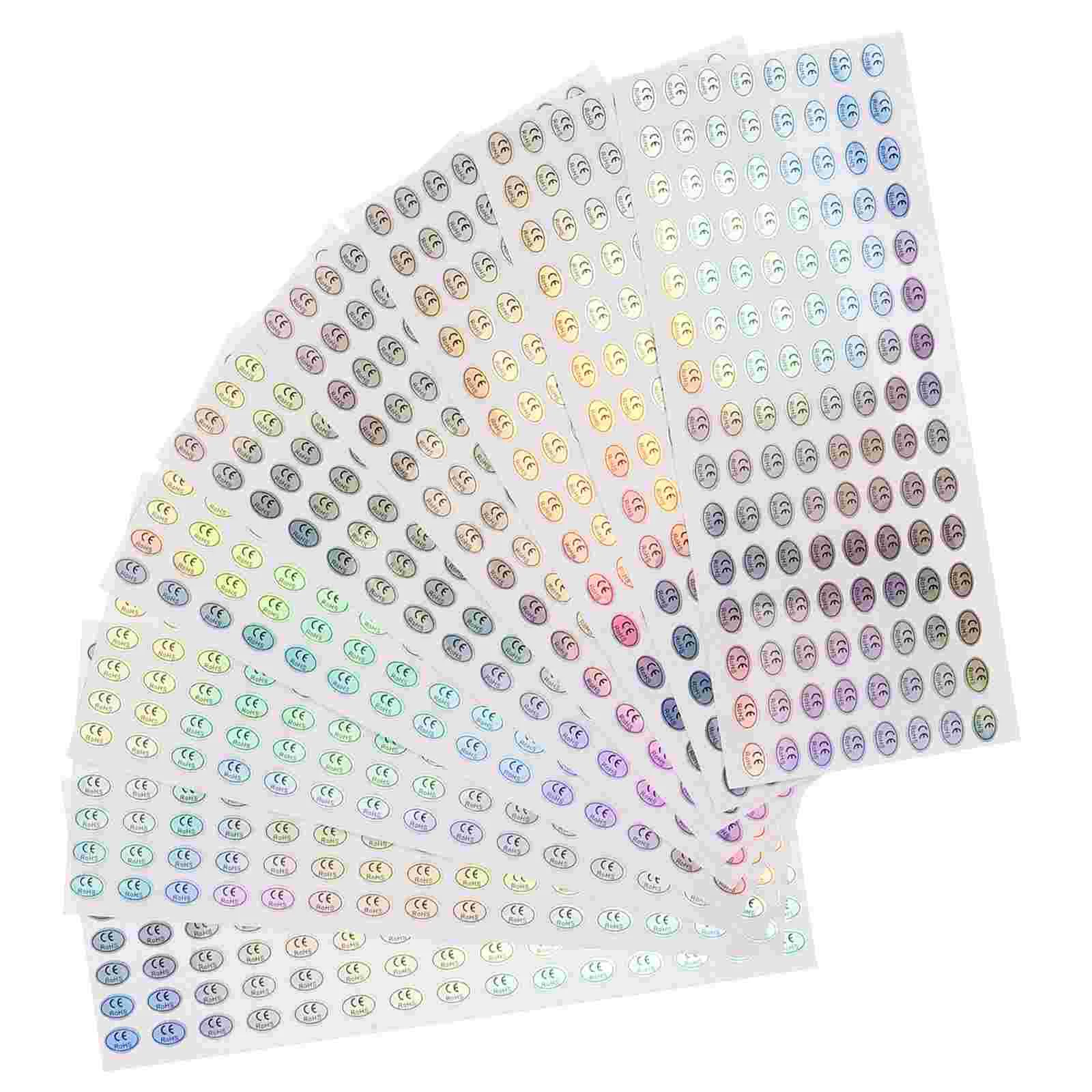 1000 Pcs etichetta adesiva adesivi anticontraffazione olografici per il commercio di etichette di mercato ovali etichetta adesiva per forniture commerciali