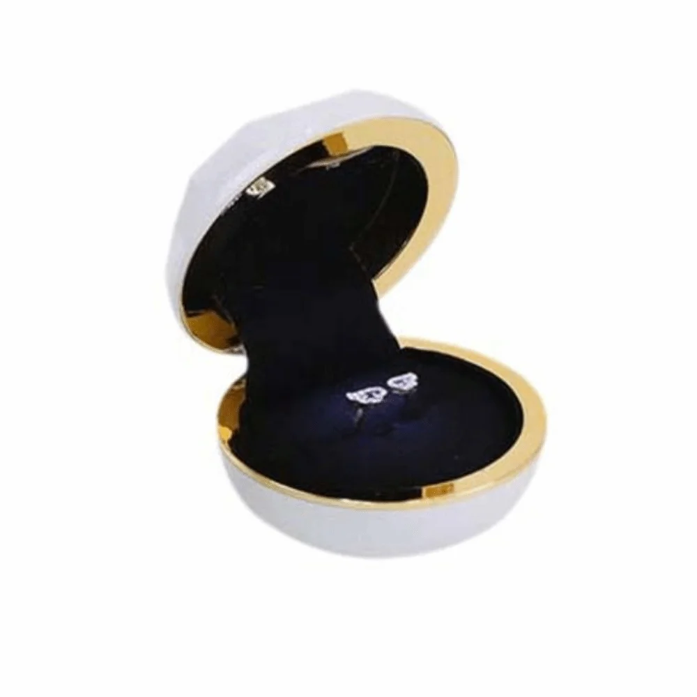 Luxury LED Ring Display Box Storage Decoration Necklace Ring Case Velvet Mini Proposal Engagement Boxes Valentine's Day