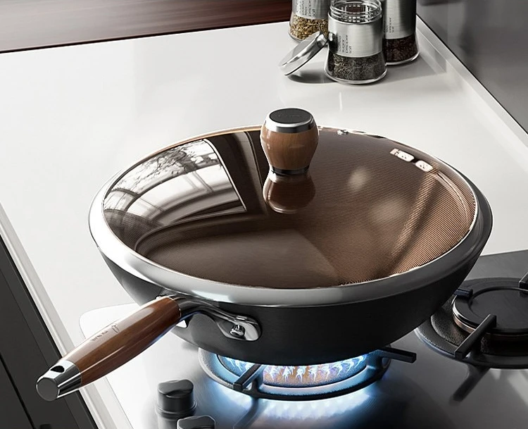 

Stainless iron pan, household, cooking, uncoated, induction cooker, non-stick, flat bottom.
