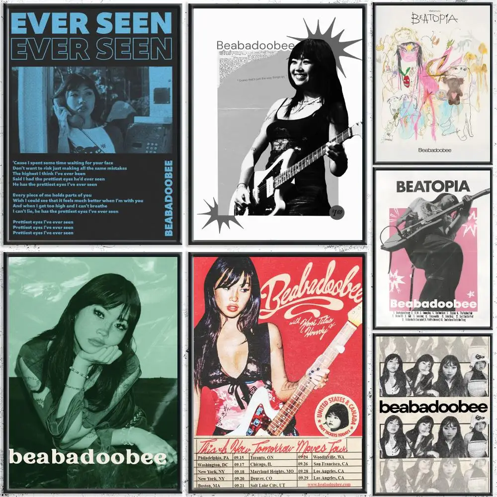 Aesthetic Singer B-BeabadoobeeS Poster HD Self-Adhesive No Residue After Removal Ideal for All Kinds of Wall Decor