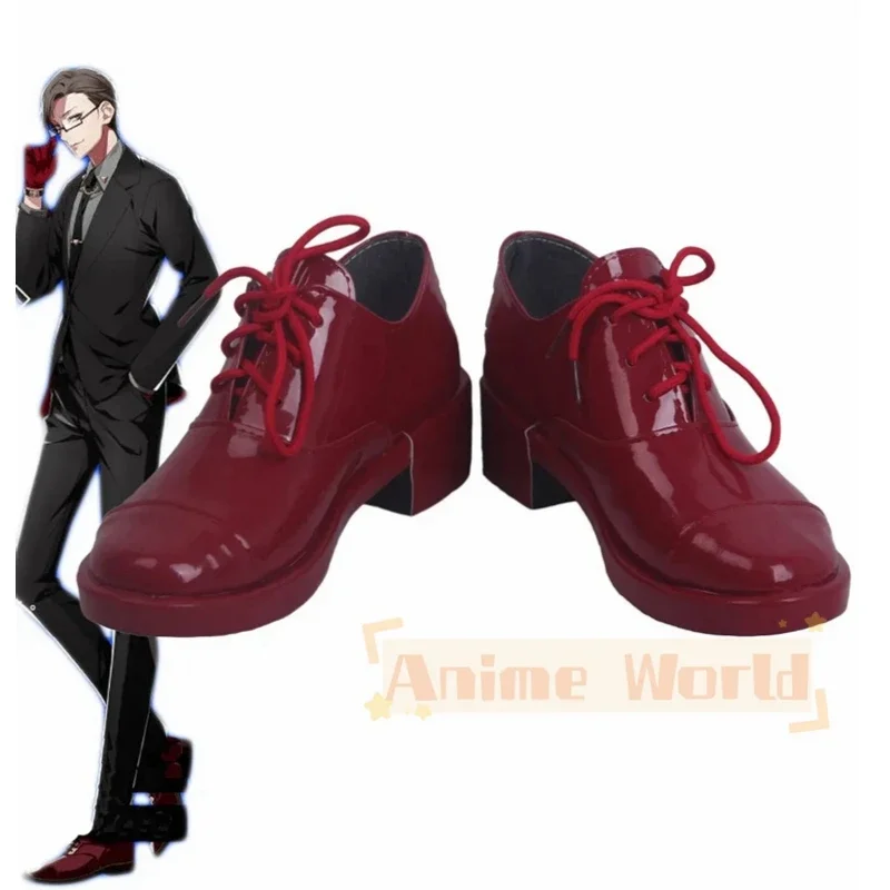 Hypnosis Mic Division Rap Battle DRB Iruma Jyuto Cosplay Shoes Red Boots Custom Made Any Size