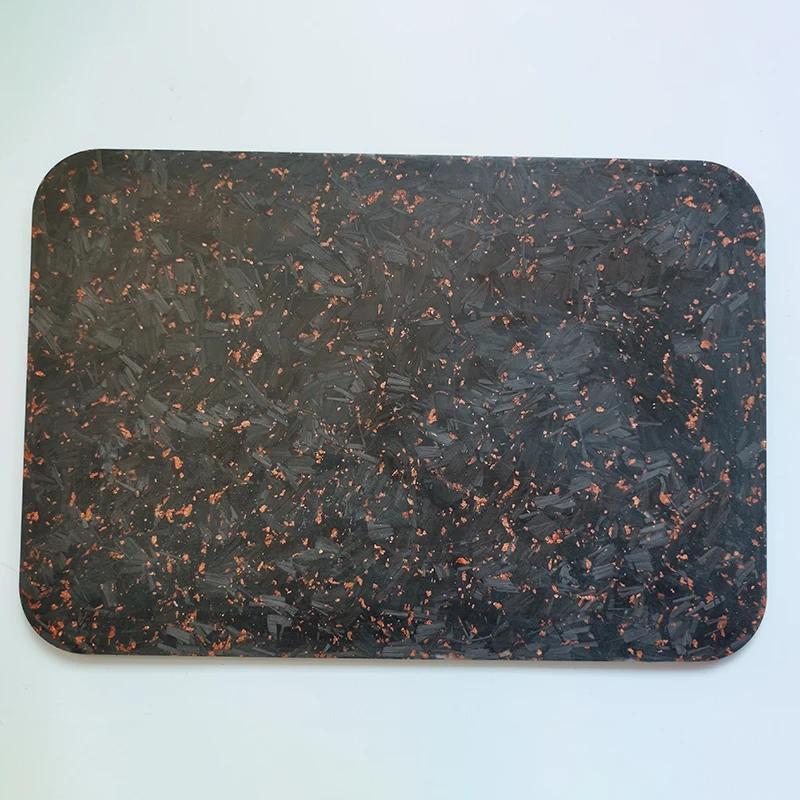 

Big Size Marbling Red Copper Carbon Fiber Resin Filling Material Board Plate For Knife Tools Handle Scales DIY Making