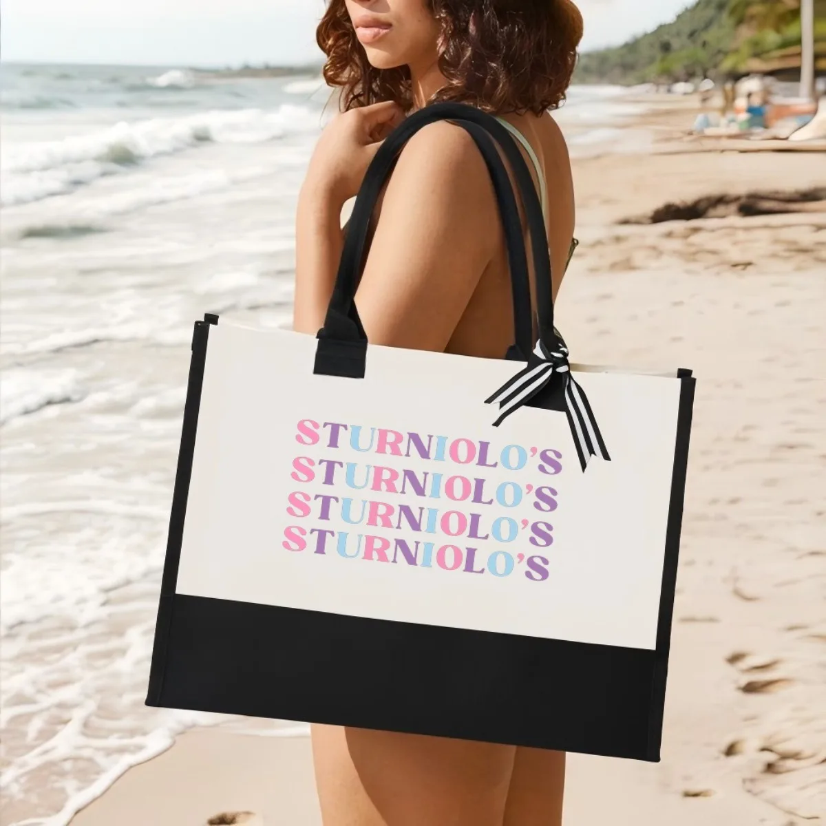 STURNIOLO S 2026 جديد وصول موضة عملية واسعة قابلة لإعادة الاستخدام حمل حقيبة نمط طباعة 2 لهجة الثقيلة حقيبة كتف كبيرة ل