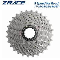 ZRACE Bicycle Cassette 9 Speed Road / MTB Bike Freewheel 11-25T / 28T / 32T / 34T / 36T, Compatible with Alivio / Acera / SORA