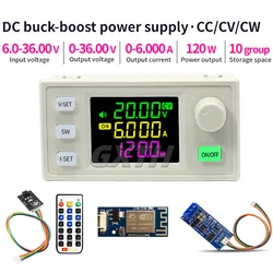 SK120X CNC 스텝 업/다운 DC 조정 가능한 조정 가능한 전원 공급 장치, CV CC 0-36V 0-6A 120W 태양광 충전 모듈, 부스트 벅 컨버터