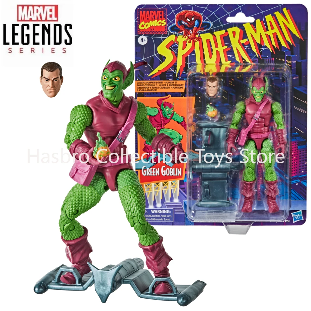 En Stock Hasbro Marvel Legends Green Goblin (Spider-Man Retro) figura de acción de 6 pulgadas modelo juguete Hobby regalo