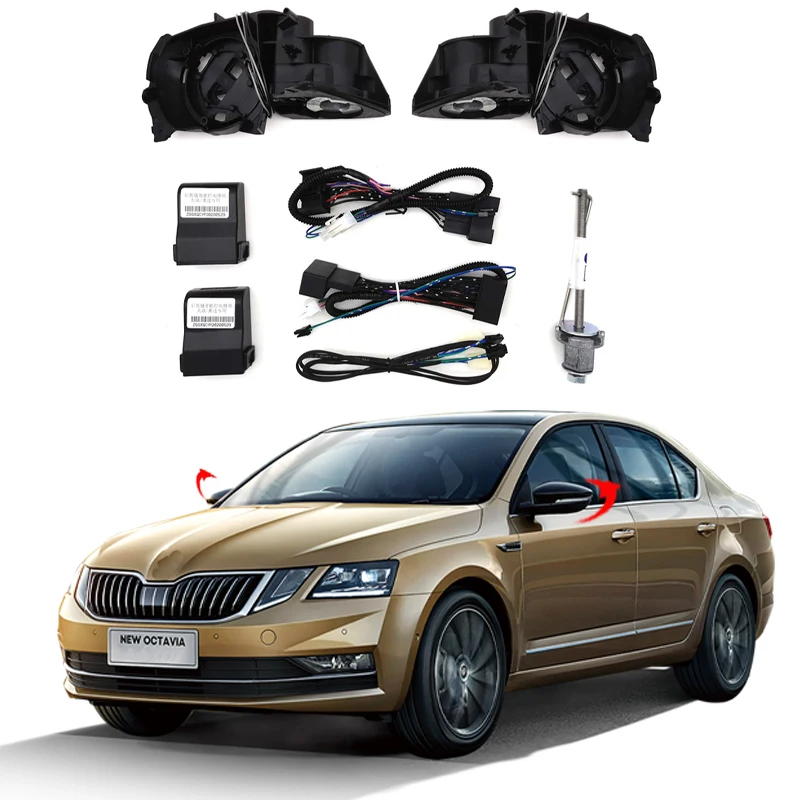 

For Skoda OCTAVIA PRO 2017~2023 Auto Intelligent Automatic Car Electric Rearview Side Mirror Folding System Kit Modules