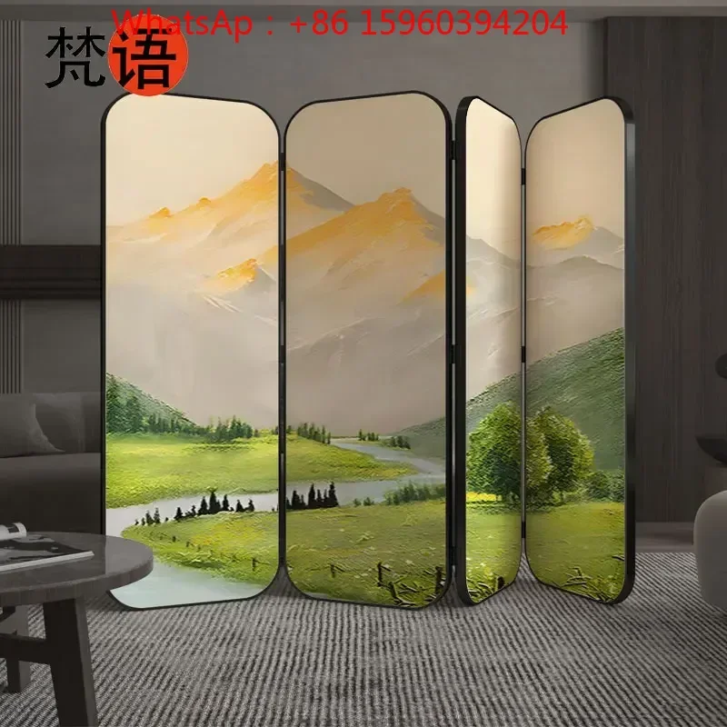 Customized Rizhao Jinshan screen partition folding mobile living room office modern decoration simple folding screen