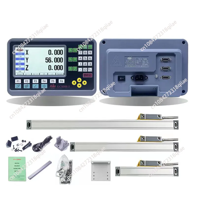 9 Language 3 Axis LCD DRO Digital Readout AC220V/110V with 3 Pieces 50-1000mm Linear Scale Encoder Grating Ruler Lathe Milling