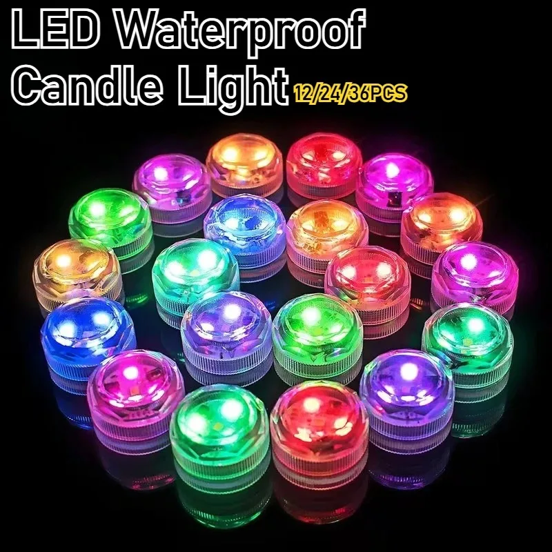 

Светодиодная подводная лампа-свеча, водонепроницаемая, электронная, для аквариума, декора для вечеринок, баров, свадеб, украшения дома, освещения
