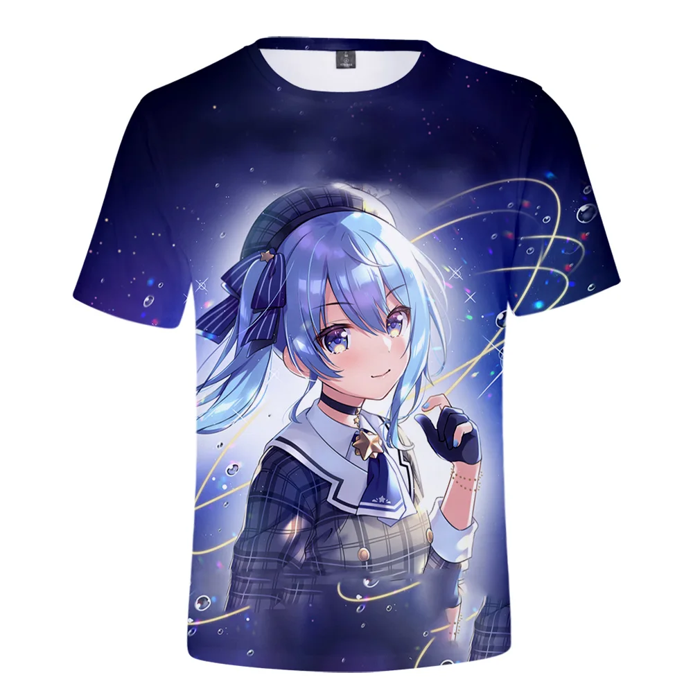 Hololive VTuber Hosimati Suisei 3D Print T-Shirts Streetwear Men Oversized O-Neck Short Sleeved T Shirt Tee Tops Clothing