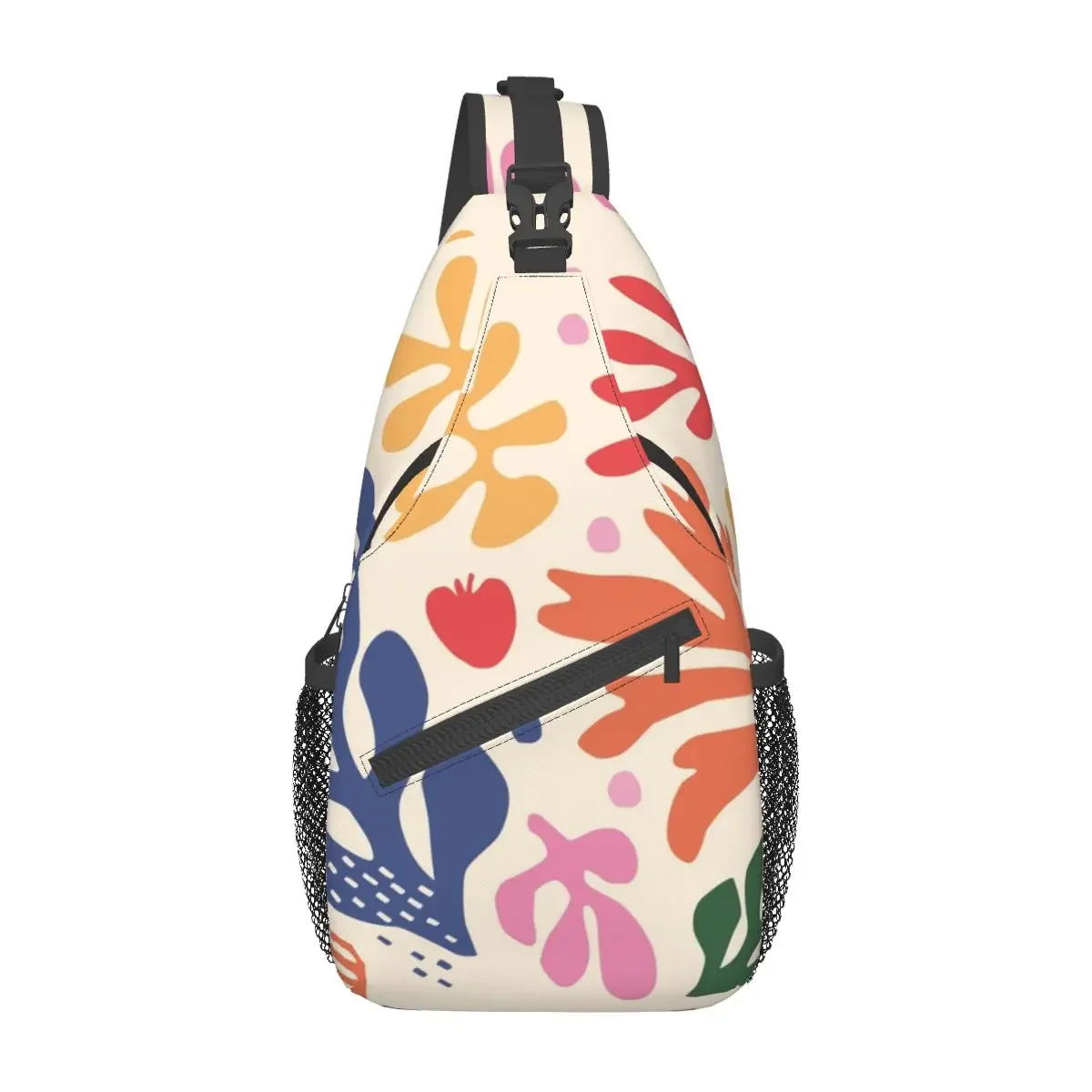 Matisse Flowers Art Crossbody Sling Bags Small Chest Bag Abstract Coral Shoulder Backpack Daypack for Hiking Travel Sports Pack