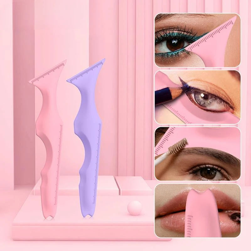 1PC Resusable Silicone Eyeliner Ruler Multi-Functional Eye Makeup Auxiliary Eyeliner Tools  Eye Brow Shaper  Eyeliner Template