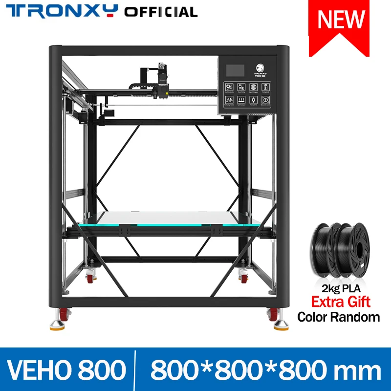 TRONXY VEHO 800 Drukarka 3D FDM Duży rozmiar drukowania 800 * 800 * 800 mm Napęd bezpośredni Automatyczne poziomowanie Dwuosiowe prowadnice Drukarki