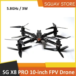 SG X8 PRO 초강력 장거리 FPV 레이싱 드론, PNP 쿼드콥터, 10 인치 프레임, 5kg 페이로드, 5.8GHz