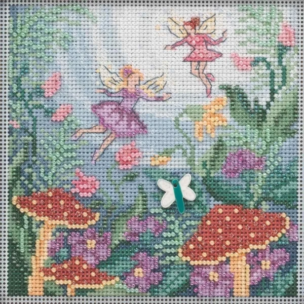 Chinese Cross Stitch Set, Embroidery Needlework, Craft Packages, Cotton Fabric Floss ,mill Hill MH14-1921 Elves' garden 23-23