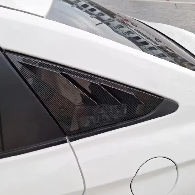 

ABS Carbon Fiber Look Rear Window Louver Trim Cover For Toyota Vios 2023-2024 Car Styling