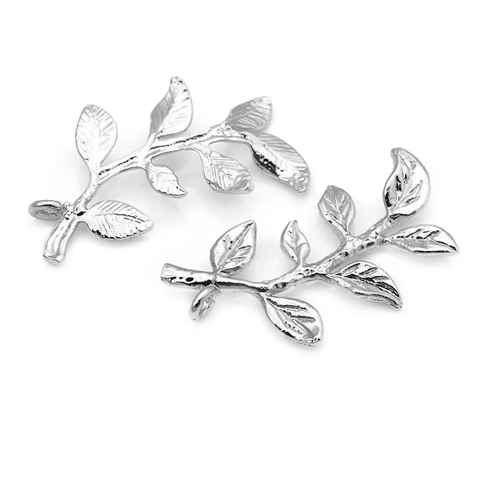 18K Gold Color Brass Tree Leaf Leaves Charms Pendants High Quality Diy Jewelry Making Earrings Accessories for Women