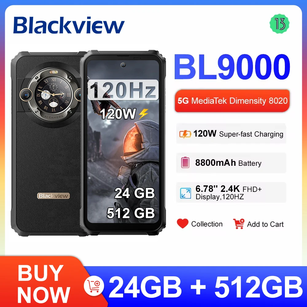 Blackview BL9000 Rugged Phone 6.78