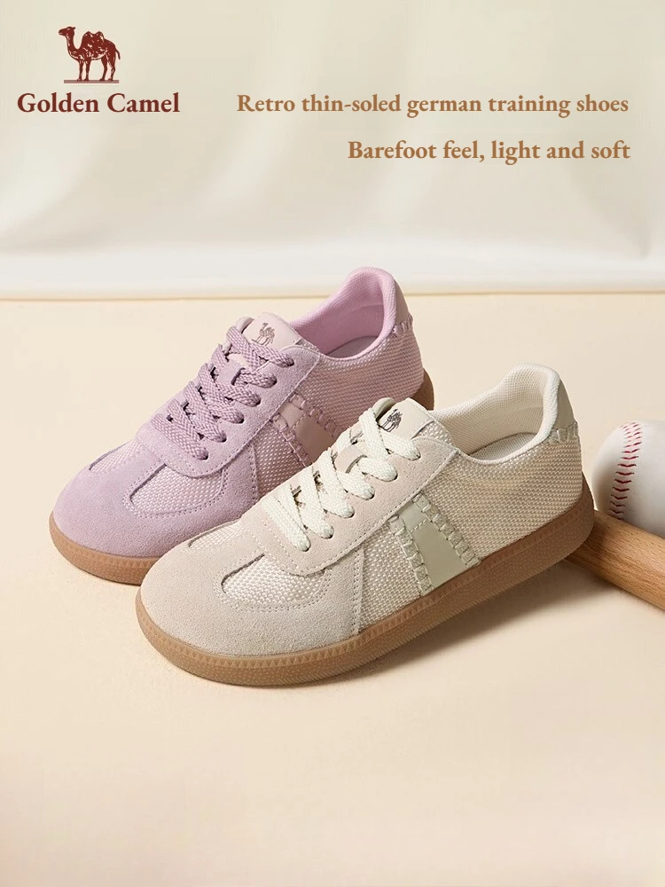 

Golden Camel Women's Sneakers 2026 Summer Fashion Trend Women's Casual Shoes College Style Wide Toe Soft Comfortable Flat Shoes