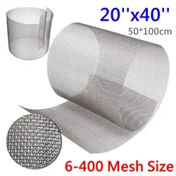 20''x40'' 6-400 Mesh Woven Wire Mesh 304 Stainless Steel Filtration Woven Wire Screen Mesh Screening Sheet Fix Net Tools