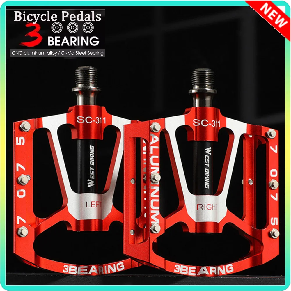 Ultralight Bicycle Pedals Anti-slip Cycling Pedals Sealed Bearing Aluminium Alloy Cycling MTB Flat Pedals Widen Bike Pedal NEW