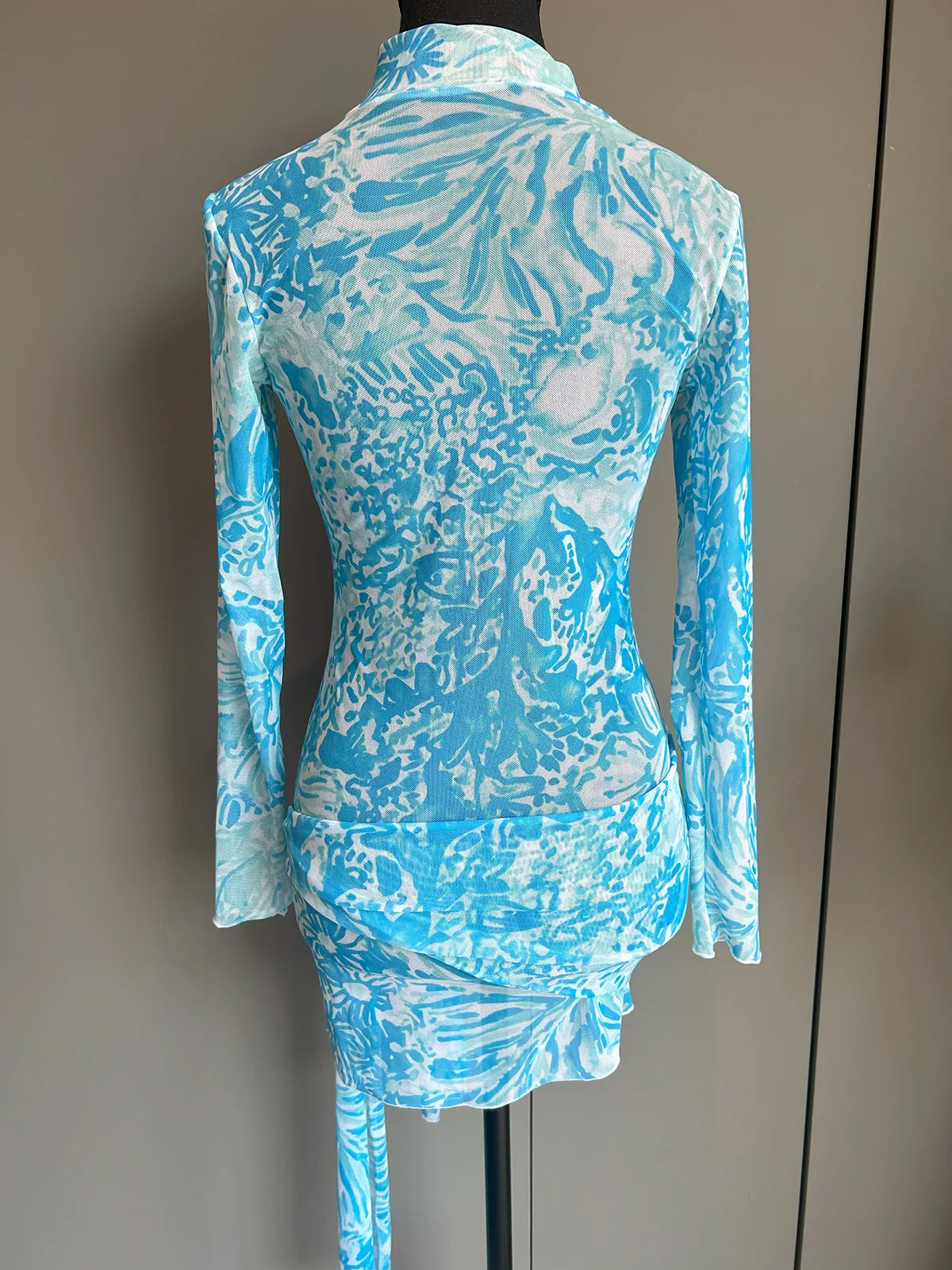 بيكيني جديد لعام 2025 ملابس سباحة نسائية بيكيني شبكي مطبوع للشاطئ